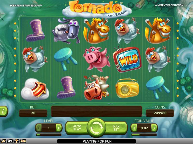 Игровой автомат «Tornado: Farm Escape» на портале казино Jet